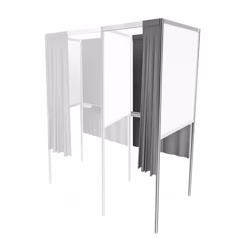 Isoloir électoral panneau PVC - module complémentaire avec 1 tablette écritoire