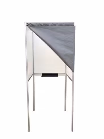 Isoloir électoral panneau mélaminé pliant - module de base avec 1 tablette écritoire