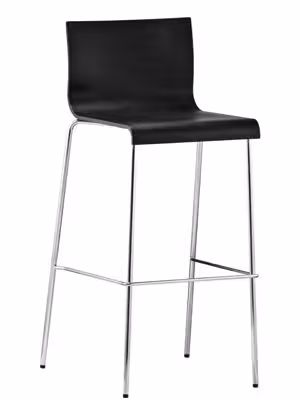 Chaise haute Kuadra coque multipli hêtre - 4 pieds chrome - lot de 2