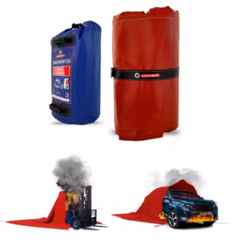 Couverture anti-feu - 8 m x 6 m - résistance 1000°c a 1600°c