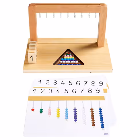 Montessori par Nathan - porte-perles - activités de 1 à 9