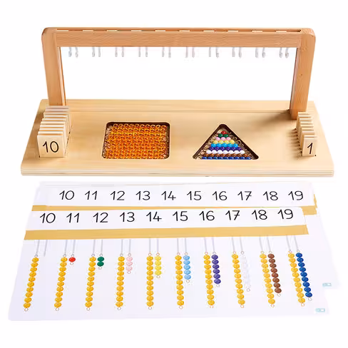 Montessori par Nathan - porte-perles - activités de 10 à 19