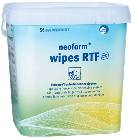 Lingettes sèches pour solutions détergentes et désinfectante neodisher® - 8 seaux de 115 lingettes