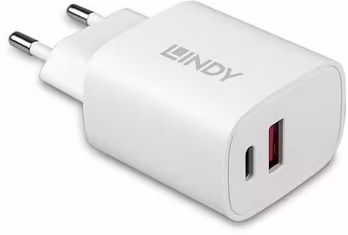 Chargeur secteur Lindy 73413 - USB-A et USB-C - 20 W