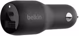 Chargeur universel de voiture Belkin CCB004btBK USB-C de 25 W, USB-A de 12 W
