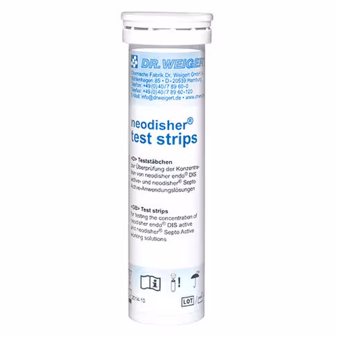 Bandelette de contrôle du taux d acide peracétique neodisher test strips - tube de 50 unités