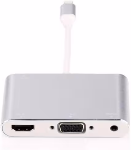 Convertisseur Lightning mâle vers HDMI, VGA, audio femelle MCL LIGHT-HUB4