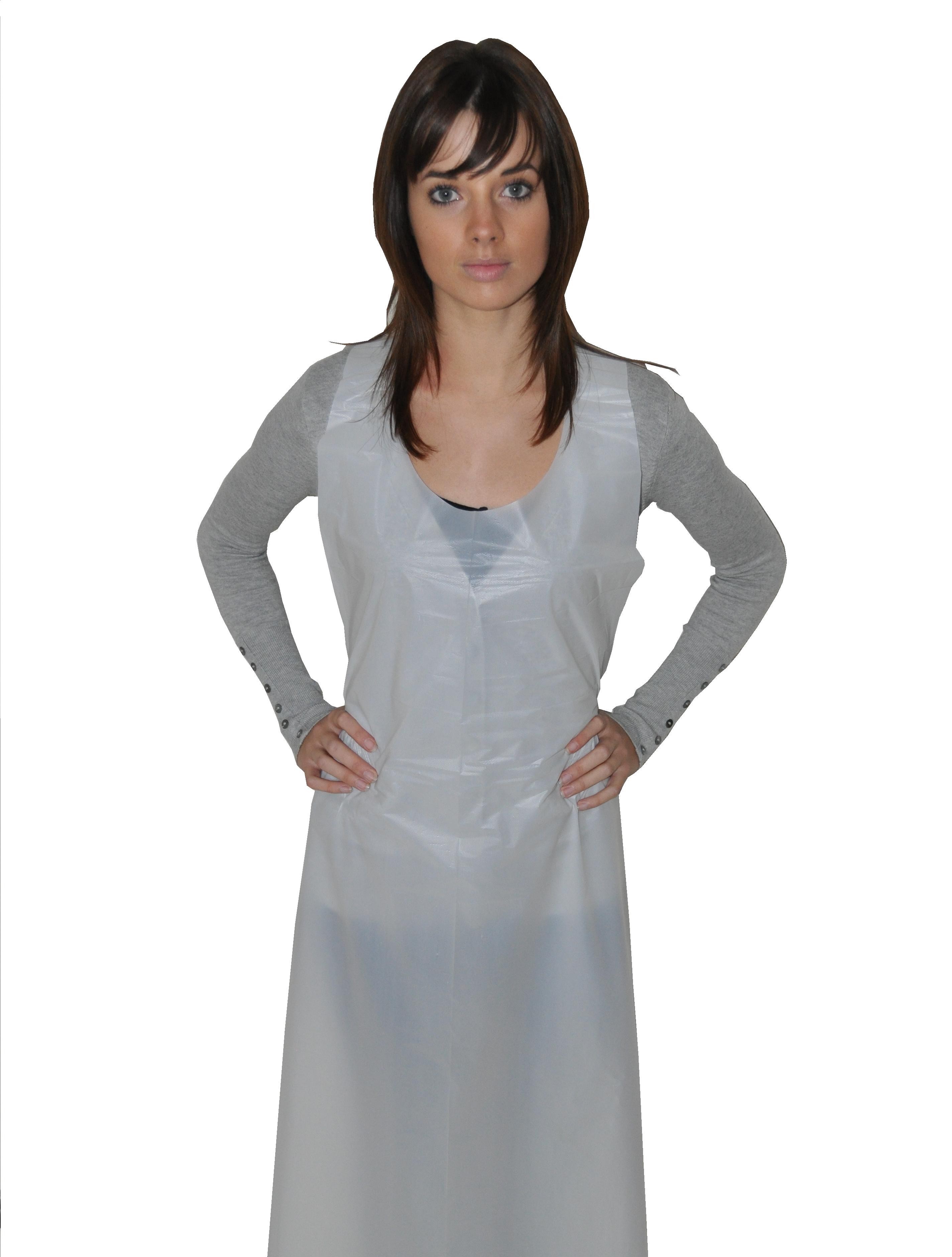 Tablier standard blanc 120 x 70 cm - paquet de 100