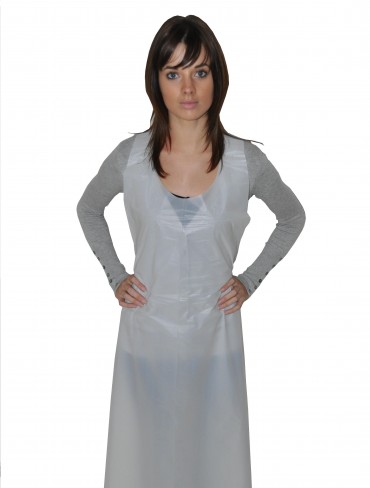 Tablier standard blanc 120 x 70 cm - paquet de 100