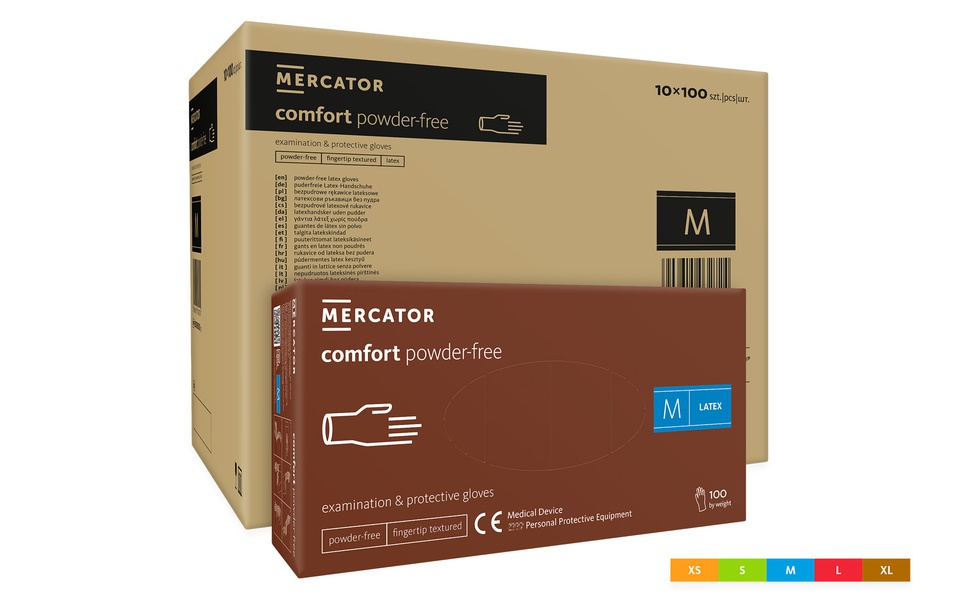 Gant latex non poudré COMFORT crème taille XL x 100