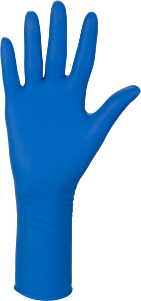 Gant latex non poudré AMBULANCE HIGH RISK épais manchette 295 mm bleu taille S x 50