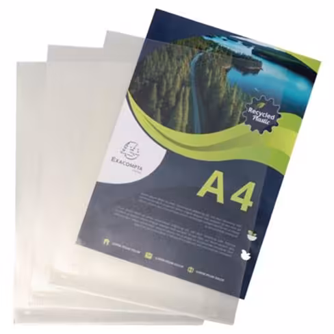 Pochette coin Exacompta a4 recyclee - lot de 100