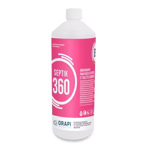 Biodégradant pour fosses septiques et toilettes chimiques carton de 6 x 1 litre