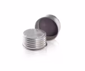 Capuchon à vis en aluminium DURAN GL 45, argentée, avec joint de Protection haute T° x 10