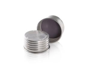 Capuchon à vis en aluminium DURAN GL 45, argentée, trou 34 mm x 10