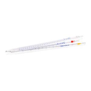 Pipette graduées, sodocalcique AR, grad bleues, type 1, Classe AS, certif de lot, 0,5 ml x 12