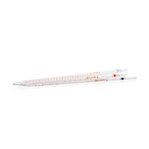 Pipette graduées, sodocalcique AR, grad ambrées, type 2, Classe AS, certif de lot, 0,5 ml x 12