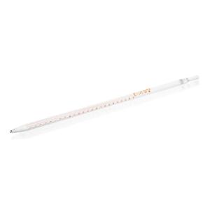 Pipette graduées, sodocalcique AR, grad ambrées, type 2, Classe AS, certif de lot, 25 ml x 6