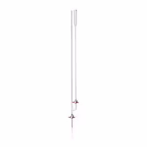 Burette DURAN, grad bleues, bande Schellbach, robinet droit clé PTFE, Classe AS, certif de lot, 10 ml x 2