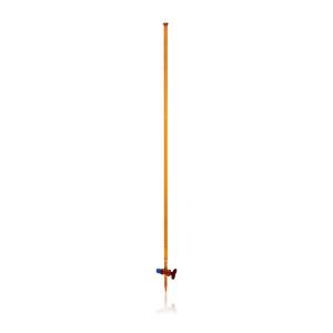 Burette DURAN, verre brun, grad blanc, robinet RIN droit, Classe AS, certif de lot, 25 ml x 2