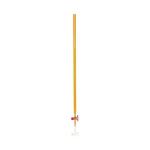 Burette DURAN, verre brun, grad blanc, robinet RIN droit, clé PTFE, Classe AS, certif de lot, 25 ml x 2