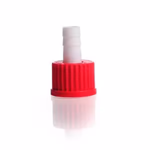 Olive en matière PTFE, complet avec capuchon à vis ouvert PBT, GL 25 droit x 10