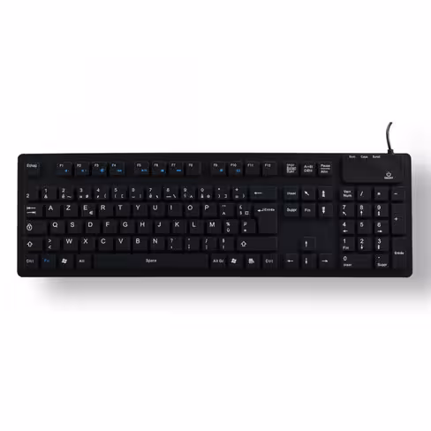 Clavier AZERTY filaire étanche - MCL ACK-729/N - IP 68 - USB - noir