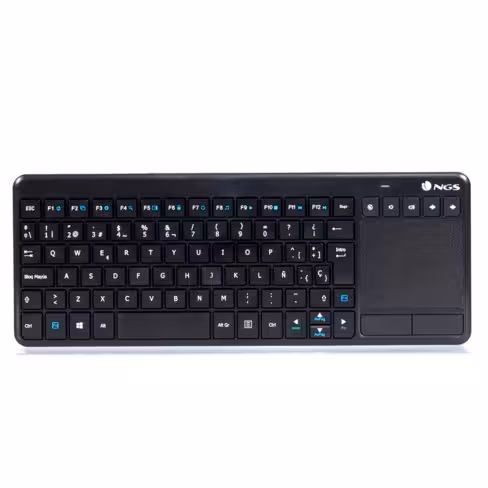 Clavier AZERTY sans fil - NGS Tv Warrior - avec pavé tactile intégré - utilisation multimédia - NGS - USB - noir