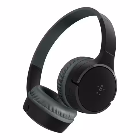 Casque Bluetooth enfant Belkin SoundForm Mini noir - volume sécurisé - autocollants fournis