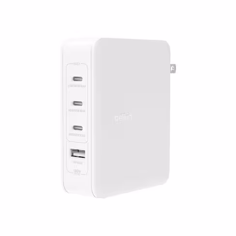 Chargeur secteur universel Belkin WCH014btWH - puissance totale 140 W - 4 appareils simultanés
