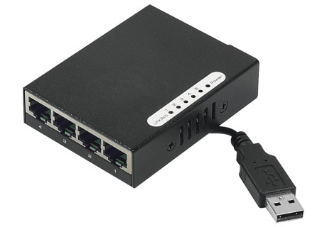 Commutateur RJ45 Dexlan DEX-320105 - 5 ports - led activité - alimentation 230 W