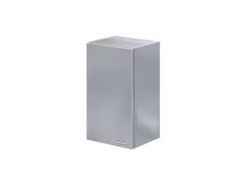 Placard mural 1 porte charnière à gauche en inox 450 mm - dimensions: l. 450 x p. 380 x h. 770 mm - hors montage