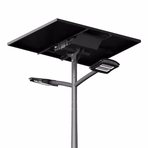 Candélabre solaire à LED Smartlight 5.2 160-312 - double crosse h. 5 m
