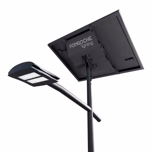 Candélabre solaire à LED Smartlight 6.1 300-1248N - simple crosse h. 6 m