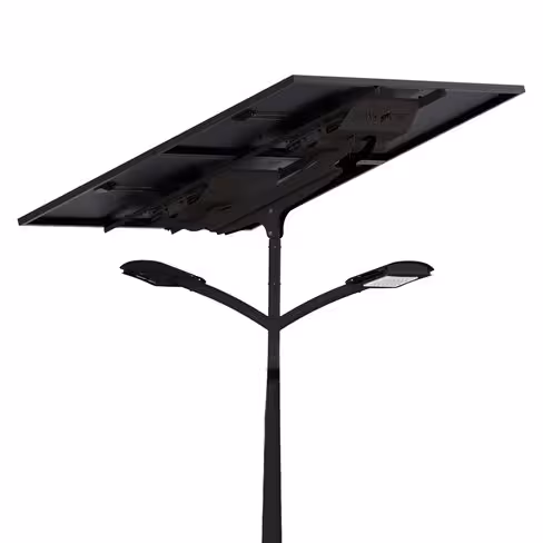 Candélabre solaire à LED Smartlight 6.2 2x265-2x936N - double crosse h. 6 m