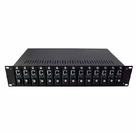 Châssis pour convertisseur de média - Tenda - MC2U-14M - 2U - 14 emplacements