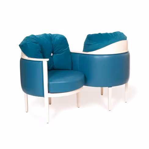 Canapé Confident - assise et dossier tissu enduit - structure hêtre massif