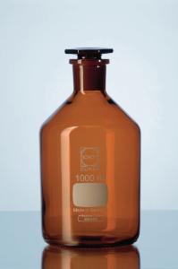 Flacon à col étroit DURAN, avec rodage normalisé et bouchon en verre à tête plate, NS 19/26, 250 ml x10