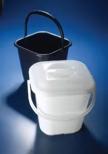 Seau PE carré 14 L. colori blanc