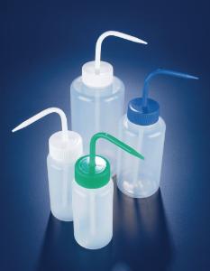 Pissette assortiment de 5 de 250 ml avec bouchon blanc, rouge, jaune, vert et bleu