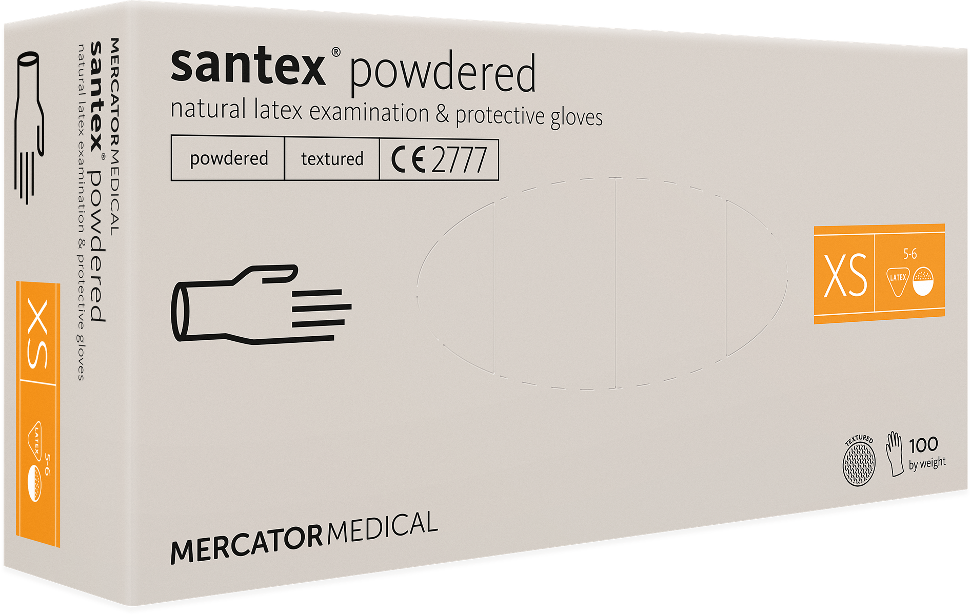 Gant latex poudré SANTEX taille XS x 100