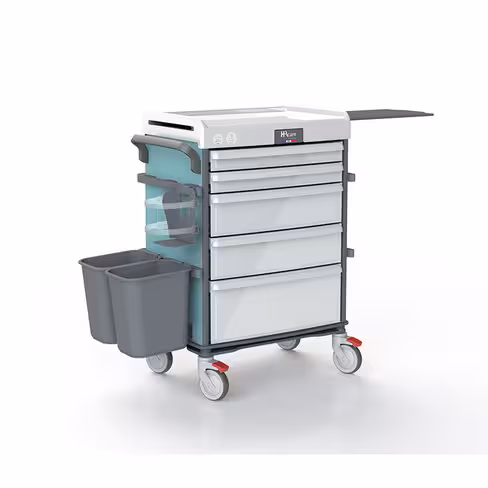 Chariot de soins MODALLI façade 600 mm 9 glissières - équipé V1