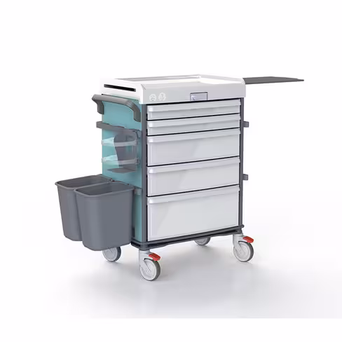 Chariot de soins MODALLI façade 600 mm 9 glissières - équipé V3