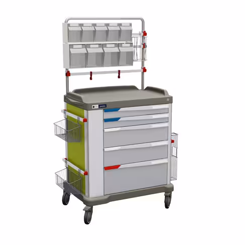 Chariot d'anesthésie préconfiguré