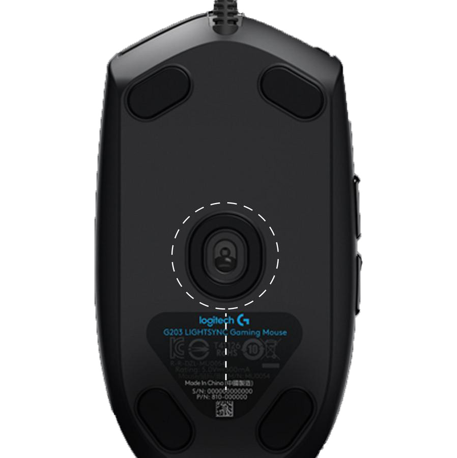 Souris filaire optique - Logitech G203 - USB - rétroéclairée programmable - résolution configurable - noir