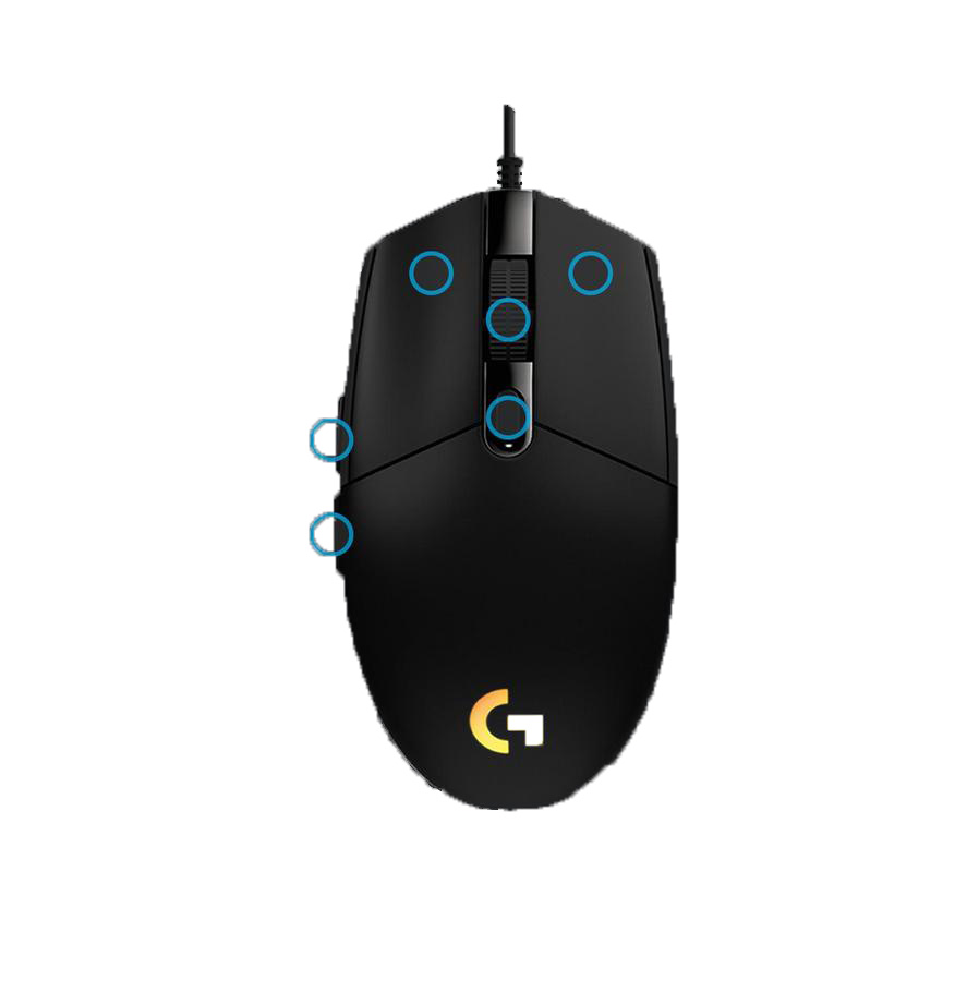 Souris filaire optique - Logitech G203 - USB - rétroéclairée programmable - résolution configurable - noir