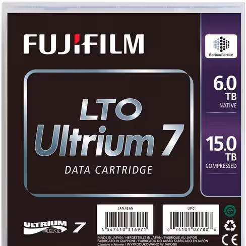 Cartouche LTO-7 - Fuji Ultrium - 6 - 15 To pour lecteur de bande - non étiquetée - par lot de 20