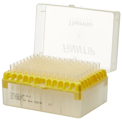 Pointes de pipettes à filtre Finntip 2-20 µl jaune, rack stérile x960