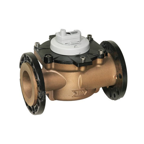 Compteur d'eau industriel Flostar - DN 100 - l. 350 mm - R315 - Q3=100 m3/h - TVM MID laiton équipé Cyble 5 SIGFOX