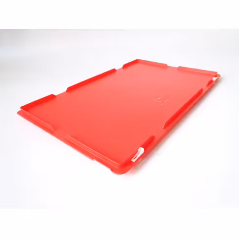 Couvercle - polypropylène rouge - 600 x 400 mm